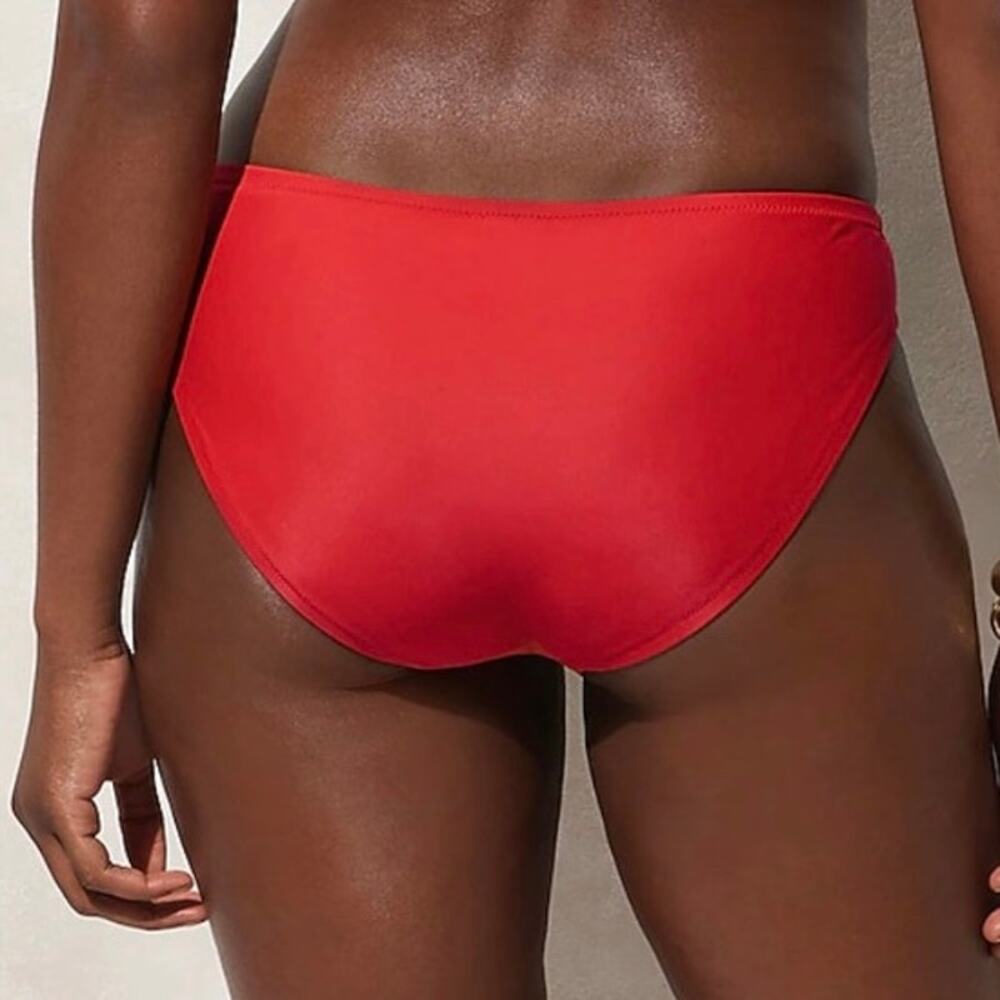 J Crew Cherry Red Classic Full Coverage Bikini Bottoms NWT 3x